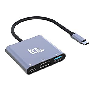 Type c HDMI アダプタ KcBlue USB C ハブ 4K解像度 hdmiポート+USB 3.0ポート+USBタイプC急速PD充電ポート 3-in-1 変換 アダプタ