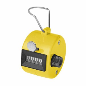 GOGO カウンター 数取器 ハンドヘルド計数器 デジタル計算 4桁の数字 学校スポーツイベント スコアカウンター ABS製 - イエロー