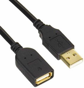 BUFFALO USB2.0延長ケーブル カーボン素子ねり込 3m ブラック BSUAAFR230BK