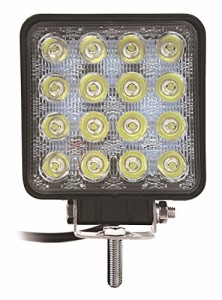 カシムラ LEDワークライト16灯 48W LED16灯 白色 48W 3360lm 6000K ノイズ対策 IP67 DC12/24V NML-8