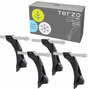 Terzo テルッツォ (by PIAA) ルーフキャリア ベースキャリア フット 4個入 レインモールタイプ ブラック ミドルルーフ車用 ロック付 EF4T