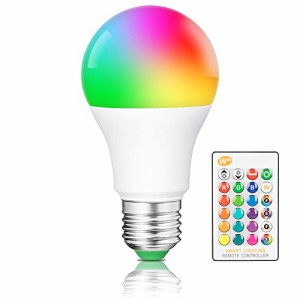 Haian Support LED電球 E26口金 40W形相当 6W 500LM 昼白色 RGB 16色 調光調色 カラフル マルチカラー 16色選択可 リモート 装飾照明電球