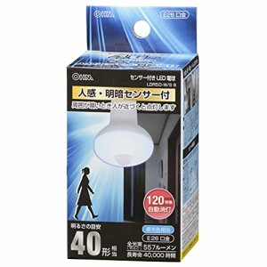 LED電球 レフ形 E26 40形相当 人感・明暗センサー付 昼光色