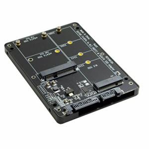 CY 2イン1コンボ M.2 NGFF B-Key & mSATA SSD - SATA 3.0 アダプター コンバーター ケース エンクロージャ