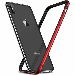 Miimall iPhone Xs ケース iPhone X ケース iPhoneX Xs バンパー, アルミ シリコン アイフォンX 用 耐衝撃保護 カバー ケース (iPhone X 