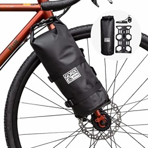 GORIX(ゴリックス) 自転車 フロントフォーク ケージ 多目的ケージ 防水 ドライバッグ セット [ ツーリング 防水 バッグ パニア ] フロン