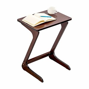 リビング ソファ サイドテーブル ノートパソコンテーブル 竹製 ベッドサイドテーブル Z字型が使い勝手の良い おしゃれ ナチュラル ブラウ