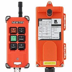 NEWTRY F21-4S ワイヤレスリモコン クレーンコントローラー IP65防水 工業用 無線 送信機*1*受信機*1 六つの機能ボタン (24V)