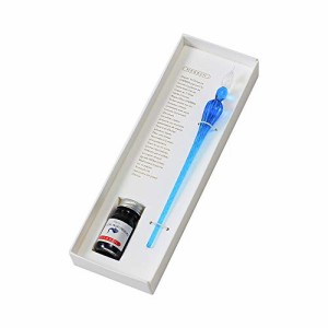 エルバン ガラスペン&インクセット 専用箱入【ハンドクラフト】つむぎ ブルー & ミニインク ディープブルー(10ml)セット【1670年創業フラ