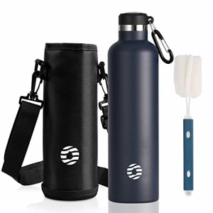 FJbottle 水筒 1リットル 真空断熱 保温 保冷 第2世代 ステンレスボトル 直飲み スポーツボトル スポーツ飲料対応 水筒カバー 洗浄用スポ