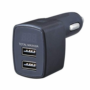 セイワ(SEIWA) 車内用品 シガーソケット充電器 パワープラグ USBポート 電圧計付き F312 12/24V車対応 出力2.4A*2.4A