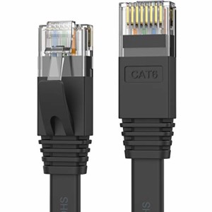 Senetem LANケーブル 30m CAT6 フラットLANケーブル カテゴリ-6 高速 lanケーブル CAT6準拠 イーサネットケーブル RJ45 やわらか スリム 