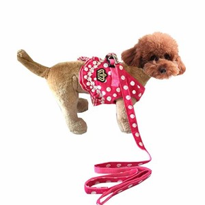 OSC 犬 ハーネス 犬用 胴輪 1.2mリード ハーネス ２点セット 猫 Tシャツ 犬服 ペット用品 小型 中型 犬 猫 キャットウェア ドッグウェア 