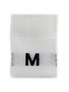 サイズネーム M 白 100枚 サイズタグ 織ネーム