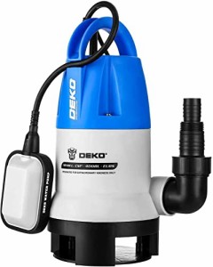 DEKO 水中ポンプ 400W 底部入水式 排水ポンプ 最大吐出量 7500L/H 最大揚程5M 汚水 清水用ポンプ 50/60Hz兼用 家庭用 電動ポンプ 水耕栽