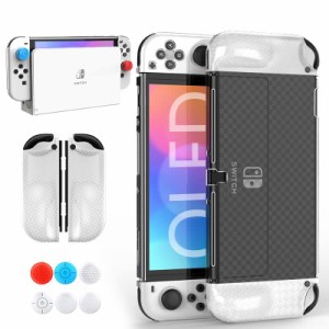 Switch oled カバー HEYSTOP Switch 有機ELモデル 分体式設計 着脱簡単 ドック対応 全面保護 PC材質 薄型 軽量 透明 超耐衝撃 指紋・傷防