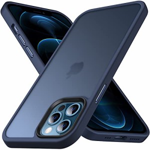 Anqrp iPhone12 Pro Max 用 ケース 半透明 耐衝撃 滑り止め 米軍MIL規格 指紋防止 マット感ケース ストラップホール付き ワイヤレス充電