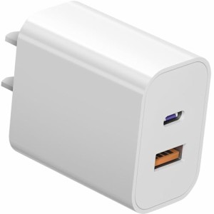 iPhone 15 充電器 Type-C USB 充電器 20W [PSE認証済み] acアダプター Type-C タイプc 充電器 USB-A&USB-C 2ポート USB C 充電器 iPhone 