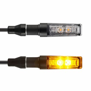 Evermotor バイク ウインカー led eマーク認証 取付穴径8mm 防水アルミニウム合金 IP67（2個）適用車種GSX-R1000R,Ninja400,CBR600RR