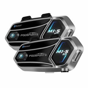 FODSPORTS(フォッドスポーツ) バイク インカム M1-S Air インカム 連続使用20時間可能 接続自動復帰 3riders 2人通話 ワイドFM搭載 音楽