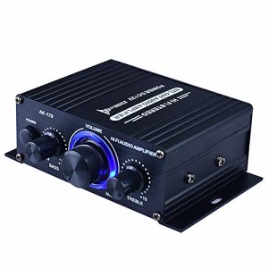 Weytoll オーディオパワーアンプ 車および家庭用パワーアンプ 出力20W*20W 20Hz-20KHz 小型スピーカー用 小型 オーディオ コンパクトサイ