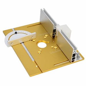FTtool 大工用 テーブルプレートキット インサートプレート プッシュブロック 角度器 セット トリマー用 目盛り付き 調節 可能 DIY道具 