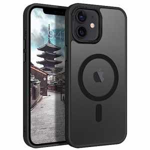 BENTOBEN iPhone 12/12pro ケース MagSafe対応 ワイヤレス充電 マット感 半透明 指紋防止 薄型 耐衝撃 傷防止 レンズ保護 ストラップホー