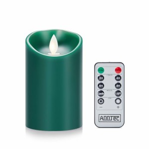 AnnTec LEDキャンドルライト led ロウソク 電池式 専用リモコン付 本物の炎のようにゆらめく 暖色光 火を使わない ゆらゆら揺れる 安全 