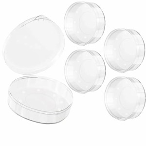 YOYOSOFT パフケース 円形 直径6cm メイクスポンジ ケース 携帯用 収納 プラスチック製 透明 通気性あり パフ メーク パウダー ケース 化