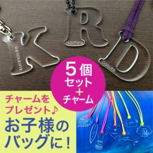 【5個セット】 名入れ キーホルダー アルファベット アクリル 透明 入園 入学 名入れ無料 ネームタグ 名前入り 文字入れ クリスマス プレ