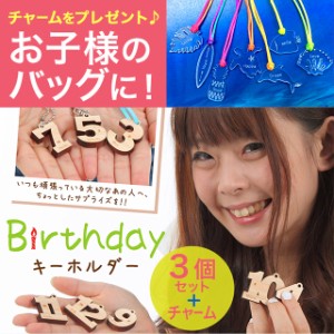 【3個セット】 名入れ キーホルダー 誕生日 ナンバー 数字 入園 入学 木製 ヒノキ バースデー キーホルダー 名入れ無料 名前入り 文字入