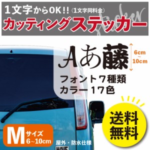 ステッカー（Mサイズ）6〜10cm カッティング 切り文字 送料無料 表札 名前 ポスト クルマ 給油口 バイク スマホ パソコン タブレットケー