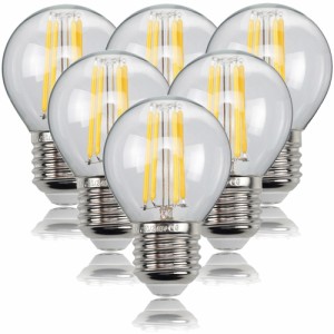 6PCS G45 220V 110V 4WLED電球フィラメントランプレトロ省エネウォームホワイトランプ電球