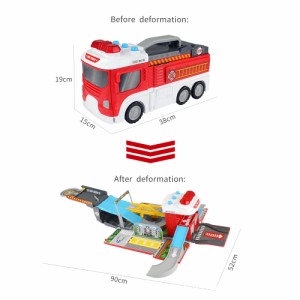 子供のためのシミュレーションの消防車の音および軽い変形車のトラック/駐車火の移動式本部