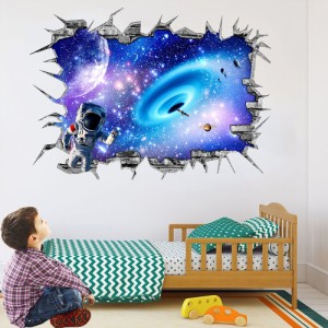 3Dウォールステッカー星空の空の接着剤防水PVC壁紙デカール子供部屋の装飾