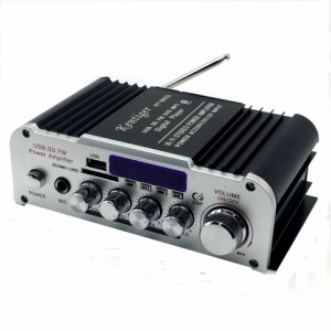 HY803車ハイパワー12V / 100-220V Bluetooth 2CH Hi-FiオーディオパワーアンプカラオケFMラジオプレーヤー