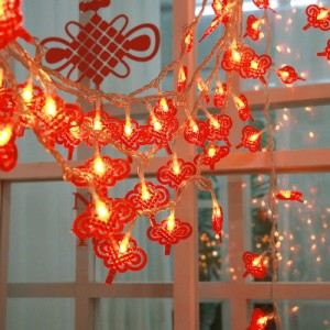 LEDの中国結びの赤いランタンのひもライトクリスマスのばねの祝祭の吊り下げ式の装飾