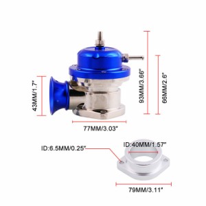 調整可能なタイプRSブローオフバルブ+研磨済み2.5インチアルミニウムパイプBOVアダプター