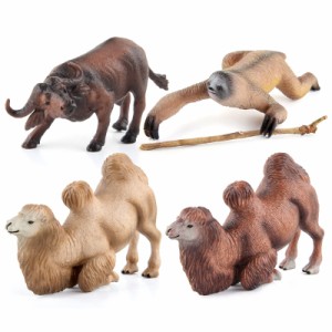 シミュレーションラクダアクションフィギュアリアルな野生動物の置物アフリカ水牛ナマケモノモデル子供のおもちゃ家の装飾のため