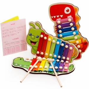 赤ちゃん カラフル 木製楽器 ノッキング ピアノ ミュージカル玩具 早期教育玩具