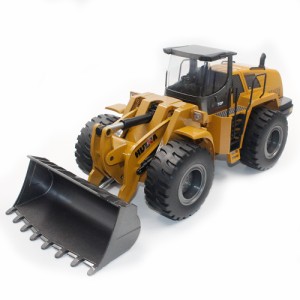 1:10 RCカーフル機能リモートコントロールフロントローダー建設トラクターメタルブルドーザーおもちゃは掘ることができます