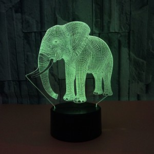 タッチコントロール7色チャンテーブルランプと象形3 D LEDナイトライト