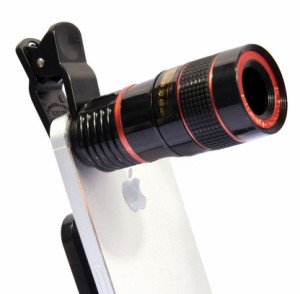 ユニバーサルクリップオン8倍光学ズームHD単眼望遠鏡カメラレンズ携帯電話タブレット