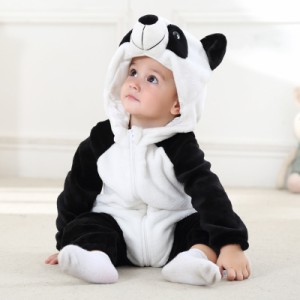 幼児動物コスチュームコスプレ冬フード付きロンパースフランネルジャンプスーツ衣装