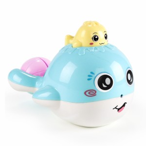 シャワーのおもちゃの子供の浴室の人形の赤ん坊の水スプレーの小さいクジラのおもちゃ