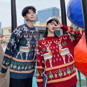 サンタコスプレ 人気の新作 セーター冬服insゆったり上着スウェット 男女兼用 韓国ファッションクリスマスコスプレ サンタコスプレ ハロ
