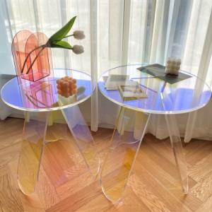 オーロラサイドテーブル アクリル サイドテーブル オーロラサイド 透明 北欧 コーヒーテーブル おしゃれ サイドテーブル 高級 おしゃれ 