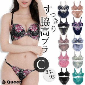 大きいサイズ ブラジャー ショーツセット レディース 下着 C85 C90 C95 脇高ブラ ぽっちゃり 大きめアンダー