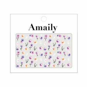 Amaily ネイルシール No.1-17 ピンクフラワー 【アメイリー/ネイルアート/ネイルシール/ネイル用品/ジェルネイル】