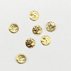 SHAREYDVA アンティークプレート カービングサークル ゴールド 3.5mm 8P 【シャレドワ/メタルパーツ/アート/ジェルネイル/ネイル用品】